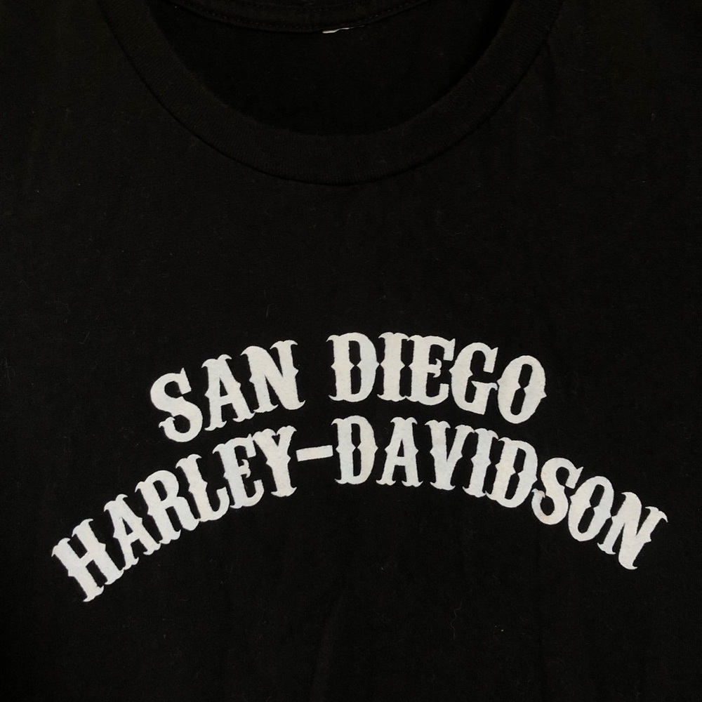 SOLD Y2K Harley Davidson San Diego Biker Streetwear T-shirt - Picture 5 of 9